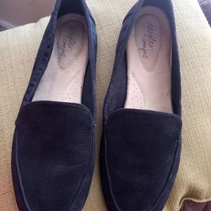 NWT Dexflex Comfort Black Round Toe Flat Loafers, Size 12w